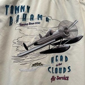 Men's LG Tommy Bahama Embroidered Panel Back Short Sleeve Shirt